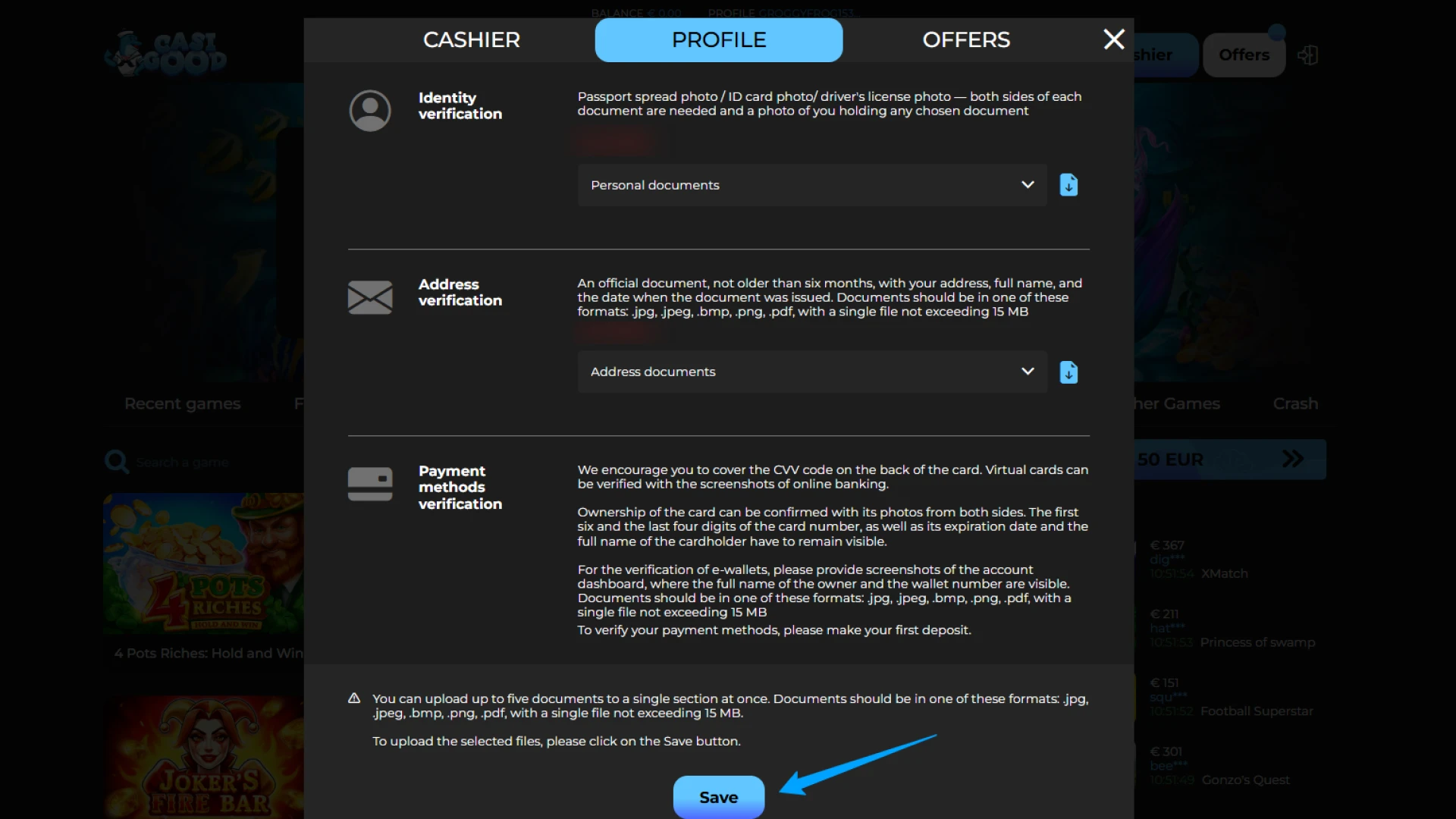 Wait for the final Casigood Verification review to confirm your account.